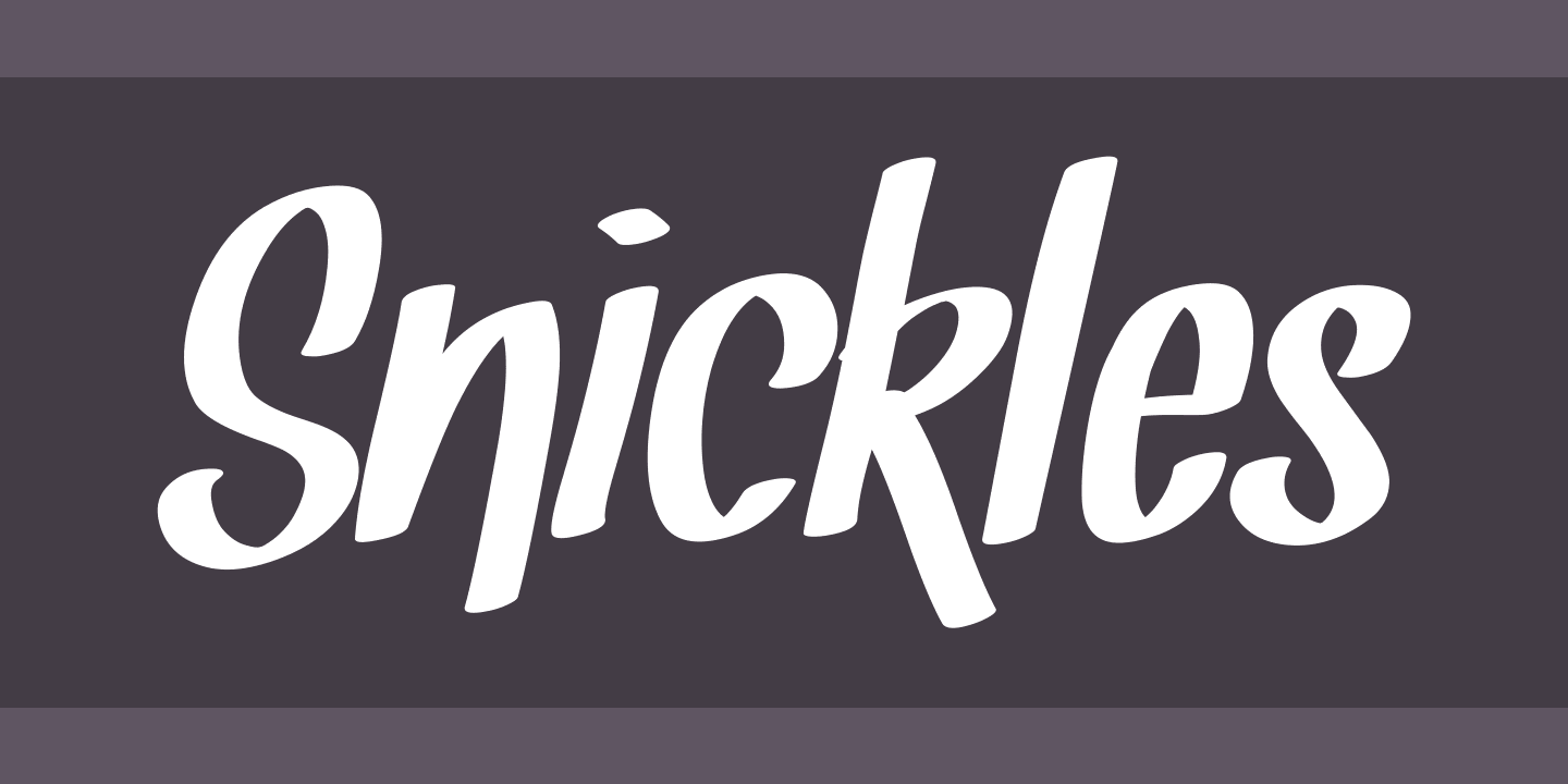 Beispiel einer Snickles Regular-Schriftart